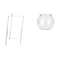 thumbnail image 1 of Mesita De Noche Minimalista De Acrílico Transparente Con Jarrón Transparente Para Pecera, Ideal Para Dormitorio Moderno, Sala De Estar, Hogar Y Oficina., 1 of 8