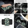 thumbnail image 5 of Yuyamidu Blue Daisy Front Car Seat Covers Set with Armrest Pad Butterfly Steering Wheel Cover Seat Belt Strap Cover Trash Bag Mount Phone Holder Rearview Mirror Cover Cup Holders Key Chain, 12 PCS, 5 of 7