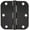 Matte Black, variant on Basics Rounded Interior Door Hinges with Screws, 3.5" x 3.5", Satin Nickel, Curved Corners, 18-Pack