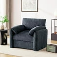 thumbnail image 4 of Chenille Oversized Armchair, 38.6" Wide Accent Chairs for Living Room, Modern Lounge Chair, Upholstered Mid-Century Reading Chair, Comfy Living Room Chair, Single Sofa Chair, (Blue, 2 Pack), 4 of 8
