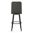 thumbnail image 4 of Amisco Watson 26 In. Swivel Counter Stool - Charcoal Grey Polyester / Black Metal, 4 of 9