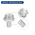 thumbnail image 4 of Uxcell M4x8mm Phillips Hex Head Flange Bolts, 30 Pack 304 Stainless Steel Screws, 4 of 5