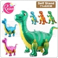 thumbnail image 2 of Globos de dinosaurio 3D de aluminio de pie, dinosaurio verde, Tanystropheus, dragón, suministros para fiesta de cumpleaños, juguetes para niños, globos de helio, 2 of 5