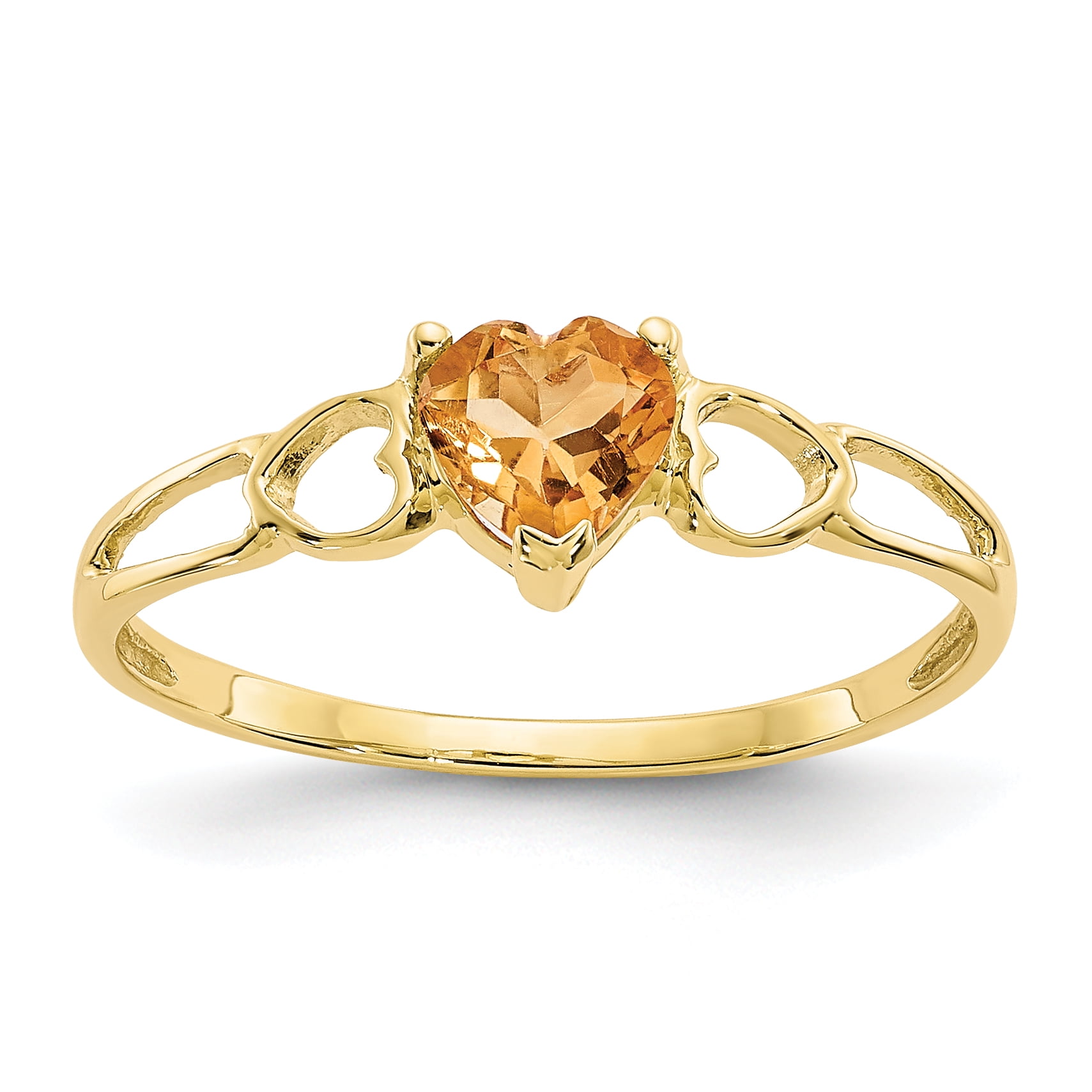 IceCarats - 10kt Yellow Gold Citrine Birthstone Band Ring Size 6.00 ...