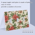 thumbnail image 3 of Yayeee Toggle Light Switch Wall Plate 3-Gang 6.37"x4.48" Decorative Outlet Cover, Retro Christmas Holly, 3 of 7