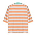 thumbnail image 2 of Women's 3/4 Sleeve Tops 2026 Trendy Striped Color Block Crew Neck Shirts Dressy Casual Loose Fit Basic Blouses, 2 of 4