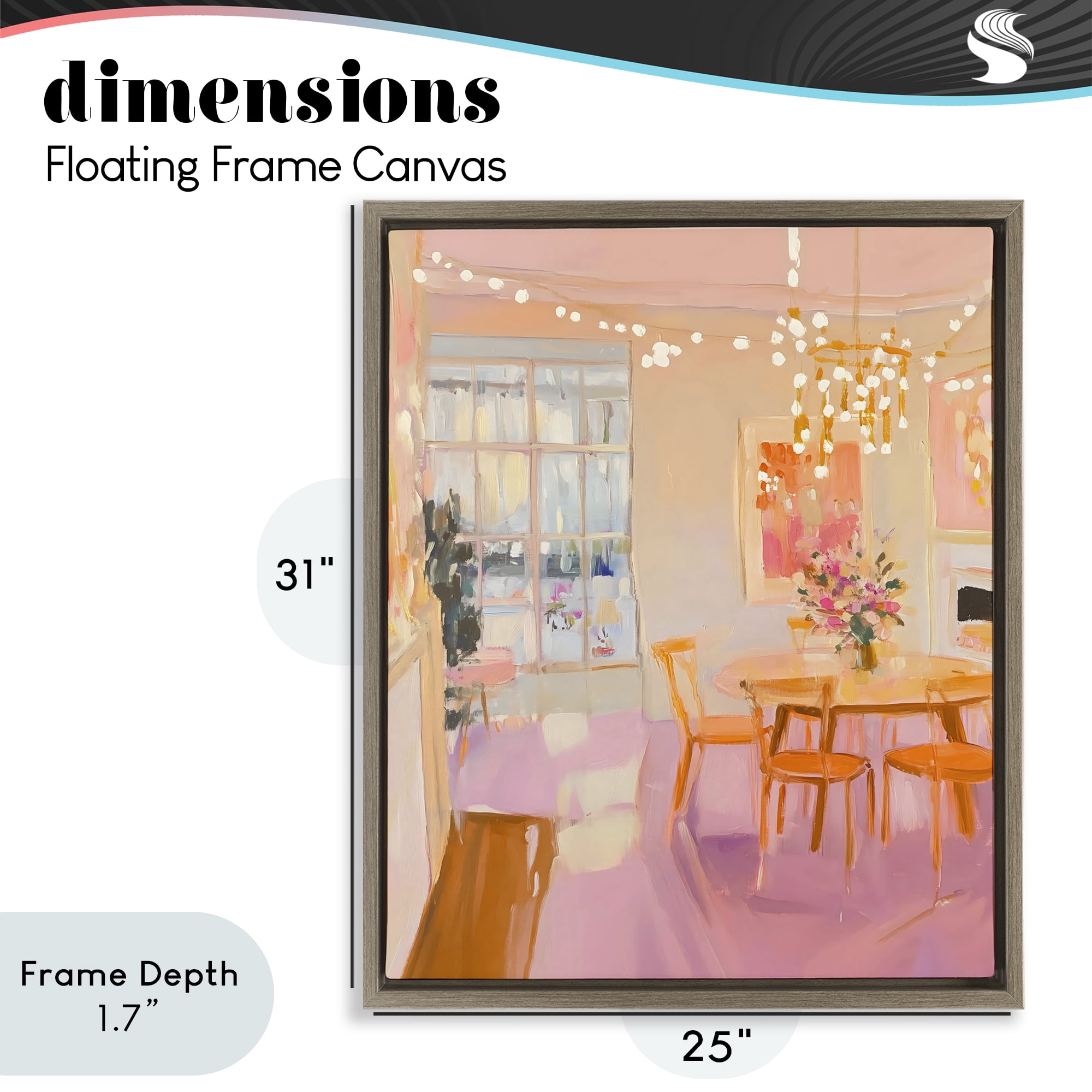 Stupell Industries Warm & Inviting Dining Room Brown Framed Floater Canvas Wall Art, design by The Prints Vibe