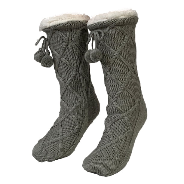 Sonducket Calcetines tipo pantuflas, transpirables, con forro polar, para invierno, con mango de goma de silicona, para dormir, lindos, clásicos, peludos, Medias luz gary Sonducket AP009581-03