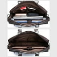 thumbnail image 3 of Modisza Mens Laptop Bag 16 Inch Leather Briefcase Vintage Messenger Bag Large Crossbody Shoulder Handbag, 3 of 4