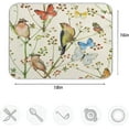thumbnail image 4 of FREEAMG Vintage Nature Tree Branch Birds Butterfly Absorbent Dish Drying Mat Microfiber Kitchen Countertop Table Protector Multi-Purpose Counter Rack Sink Drainer Pad 16"x 18", 4 of 6