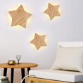 thumbnail image 5 of Lámpara de pared LED de madera con forma de estrella, lámpara de pared moderna y creativa de dibujos animados, luces nocturnas, lámparas de noche para bebés, dormitorio de niños, sala de, 5 of 5