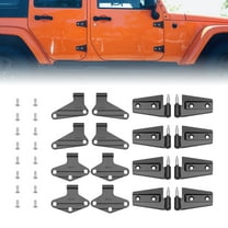 Body Door Hinge Replacement Set Powder Coat For Jeep Wrangler JK 2007-2018 16pcs