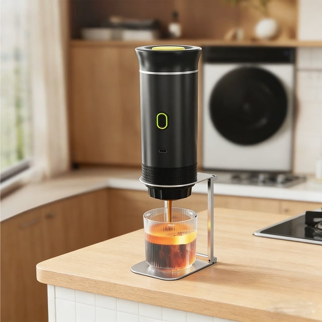 Aluminum Alloy Coffee Stand, Foldable Brewing Station With Weighted Base, for Portable Pour-Over Drippers, Black