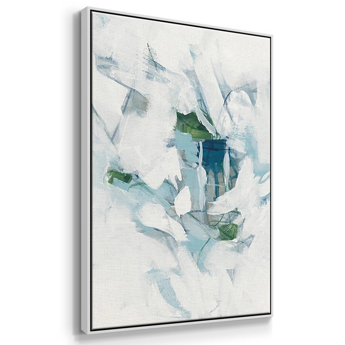 Ice Cavern I - Framed Premium Gallery Wrapped Canvas L Frame 3 Piece Set - Ready to Hang
