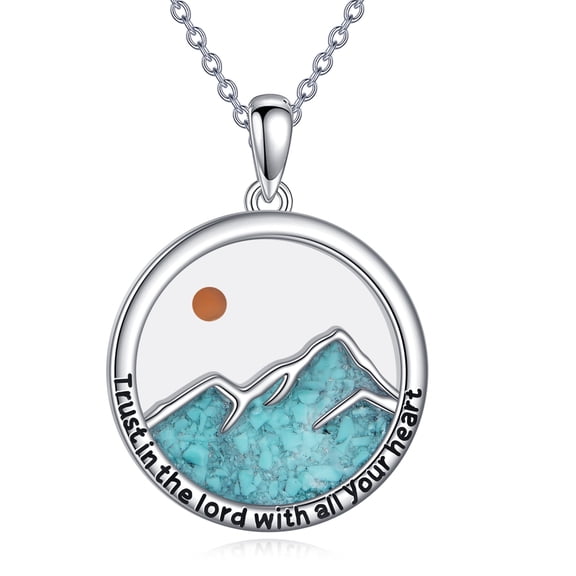 Trust In the Lord with All Your Heart Necklace S925 Sterling Silver Mustard Seed Pendant Necklaces Proverbs 3 5-6 Bible Verse Faith Inspirational Jewelry Gifts for Women