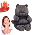 thumbnail image 2 of RUIG Realistic Cat Plush Toy 30CM/11.8 Inches - Stuffed Animal Plushie, Lifelike Stuffed Cat, Soft Plush Toy, Birthday Christmas for Kids,Boys,Girls,Fat Cat Stuffed Toy (Black/White), 2 of 6