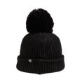 thumbnail image 3 of Outdoor Cap Black Oversized Pom Beanie – Cold-Weather Knit Hat with Cuff, One Size, Acrylic, 3 of 4