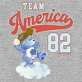 thumbnail image 2 of Toddler's Care Bears Team America Baseball Grumpy Bear  Graphic Tee Athletic Heather 2T, 2 of 3
