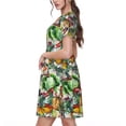thumbnail image 2 of Balery Vegan1 Vestidos sueltos de manga corta para mujer, vestidos de verano 2025, vestidos casuales de corte A con vuelo., 2 of 6