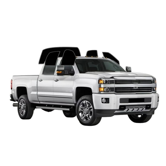 Haiy Co - PreCut 2Ply 05% Window Tint Film Kit For 2015-2019 Chevrolet Silverado 2500 Crew -Side+Rear Window