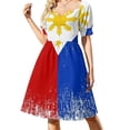 thumbnail image 2 of 2024 Philippines Flag Pride Dress dresses ladies summer Woman fashion women's clothing trend, 2 of 7