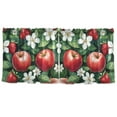 thumbnail image 7 of Yayeee Kitchen Curtains Tier Set of 2 Light Filtering 57"x24" Over Sink Window Panels, Red Apple Pattern, 7 of 7