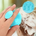 thumbnail image 3 of Masajeador de cuero cabelludo de silicona y herramienta de champú para un cuidado del cabello exuberante Cepillo de ducha verde revitalizante, 3 of 8