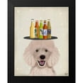 thumbnail image 2 of Fab Funky 20x24 Black Modern Framed Museum Art Print Titled - Poodle Beer Lover, 2 of 5