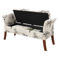 thumbnail image 3 of Convenience Concepts Designs4Comfort Banc de Rangement Garbo - Tissu Botanique Beige, 3 of 6