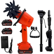 24V Cordless Electric Tiller Cultivator, Handheld Garden Rototiller with 2 Batteries, 4-Inch Tilling Width & Depth, Lightweight 2.6 lbs, for Lawn, Garden, Vegetable Plots