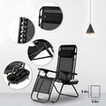 thumbnail image 4 of FDW Chaises Zéro Gravité pour Patio, Ensemble de 2, Coussin et Porte-Gobelet, Mobilier de Patio Extérieur, Chaises de Salle à Manger Inclinables Pliantes Réglables pour Terrasse et Plage, Noir, 4 of 5