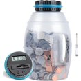 thumbnail image 4 of Hucha extragrande para niños y adultos, banco de conteo de monedas digital Vcertcpl con contador LCD, tarro de dinero de 2,8 L de capacidad para adultos, diseñado para todas las monedas estadounidense, 4 of 5