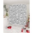 thumbnail image 2 of Merry Christmas Shower Curtain, Snowman and Snowflake on Grey Background Digital Print, Fabric Bathroom Decor with Hooks, 72 x 72 inches, 2 of 6