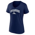 thumbnail image 2 of Women's Navy New Hampshire Wildcats Campus V-Neck T-Shirt, 2 of 3