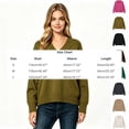 thumbnail image 3 of Women’s V Neck Oversized Knit Sweater, Loose Fit PulLover Fall Winter Knit Top,Sizes S-L, 3 of 5