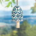 thumbnail image 3 of Teal, Blue, & White Mosaic Bell Chime, 3 of 3
