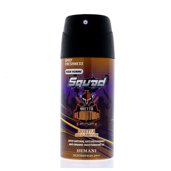 Hemani Squad Deodorant Spray Quetta Gold for Men 150mL