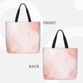 thumbnail image 3 of Naloa Pink Marble Tote Bag for Women, Foldable Tote Bag With Zipper, Large Shoulder Bag, Top Handle Handbag for Travel, Work, Shopping, 3 of 9