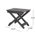 thumbnail image 3 of Outdoor Folding Side Table, Wooden Adirondack Table, All-Weather End Table for Beach Camping Picnics, 15"D x 22.75"W x 18.25"H, 3 of 8