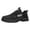 Black, variant on XIMIN Men's Soft Sole Slip On Round Toe Sneakers Lightweight Lace-up Splash-Proof Work Shoes Cushioning Safety Shoes Industrial Construction Warehouse Shoes