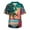 Green, variant on Mens Scrub Tops Floral Tropic Printed Stretch Soft Scrub Shirts with 3 Pockets Personalized Comfy Plus Size Nurse Work Tops White XL
