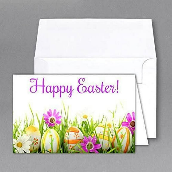 Easter Greeting Folding Cards & Envelopes Size 5 x 7 Inches - Pack of 25 Easter Cards & Envelopes