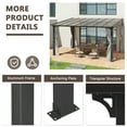 thumbnail image 4 of Howsvn 10x13 FT Wall-Mounted Gazebo, Aluminum Outdoor Patio Lean, Extra-Large Instant Canopy Tent with Removable Sidewalls, Waterproof Outdoor Shelter, 4 of 8