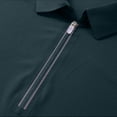 thumbnail image 4 of SAWOBUUN Men's Short Sleeve Quarter Zip Shirt Quick Dry Breathable Collared Golf Top Slim Fit Business Casual Summer Solid Color Tee, 4 of 4