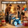 thumbnail image 4 of Xuanlur Dinosaur Balance Bike for 1-3 Year Olds, Toddler Bike with EVA Tires, Light-Up Wheels, Baby Bike with Music & Mist Spray Effects, Dinosaur Ride on Toy, Perfect First Birthday Gift, Blue, 4 of 7