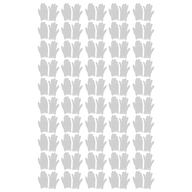 Guantes desechables de PVC, suaves, translúcidos, a prueba de fugas, impermeables, de un solo uso, talla L, 100 Uds.
