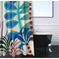 thumbnail image 3 of Simply Daisy 70" W x 73" H Tropical Jungle Floral Print Polyester Shower Curtain, Grey, 3 of 3