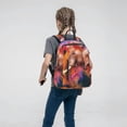 thumbnail image 5 of Naloa Oil Paintings of Elephants Print Lightweight DayBackpack Suitable for school, work, shopping, travel, etc., 5 of 5