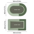 thumbnail image 3 of AuroraX Bathroom Rug Set Of 2 Absorbent Non-Slip Backing Quick Dry Green Oval and Square Bath Mat Rug Machine Washable Bohemian 15x23 Inch, 3 of 7
