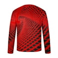 thumbnail image 5 of Blusas y camisas de manga larga con cuello redondo para hombre, blusa informal de manga larga con cuello redondo y estampado., 5 of 5